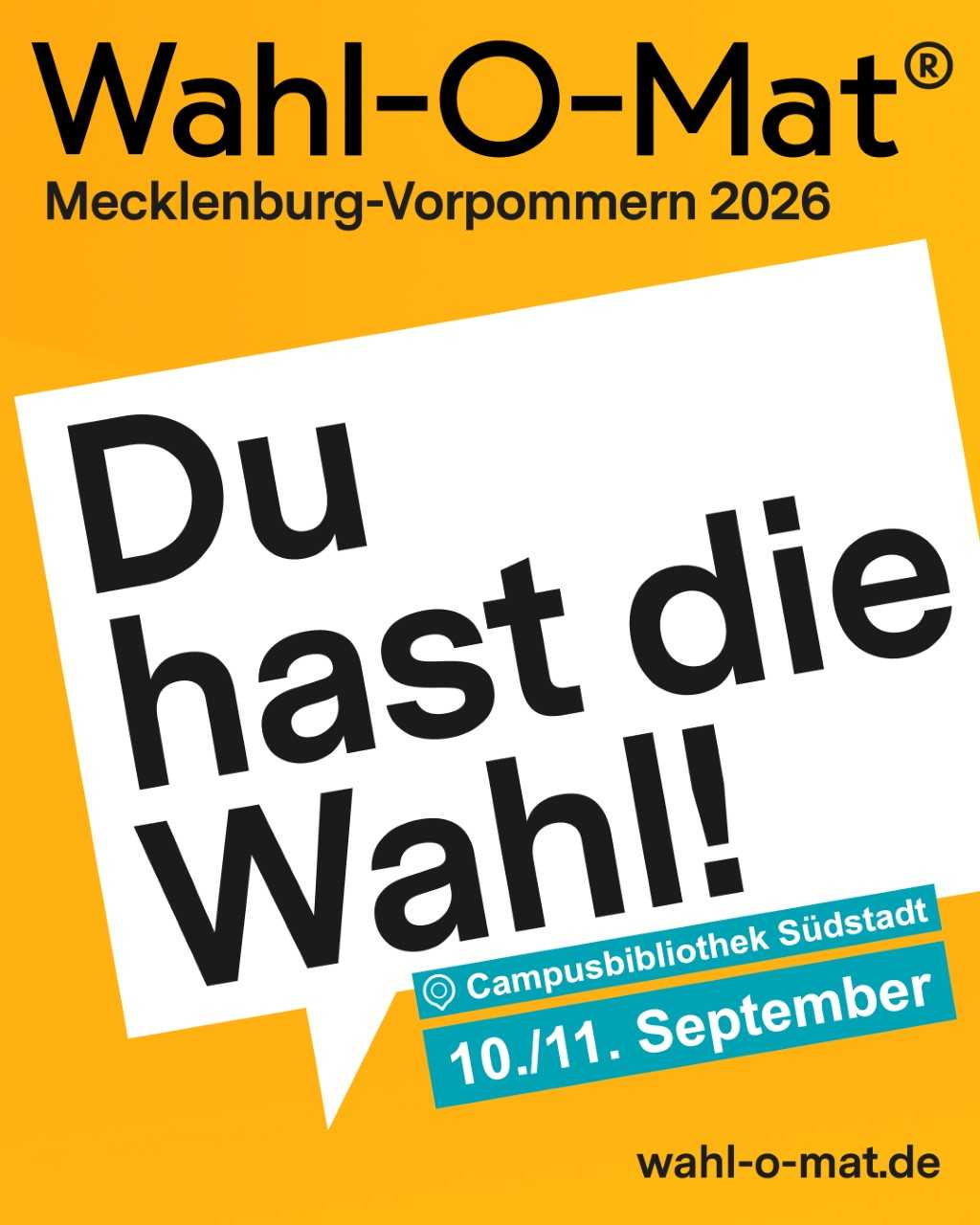Wahl-O-Mat-Logo in CBS Wahl-O-Mat in CBS