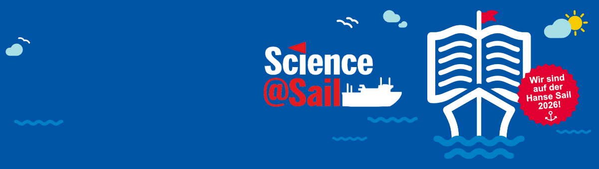 Banner Science@Sail Ein Banner zur Teilnahme der UB auf der Science@Sail