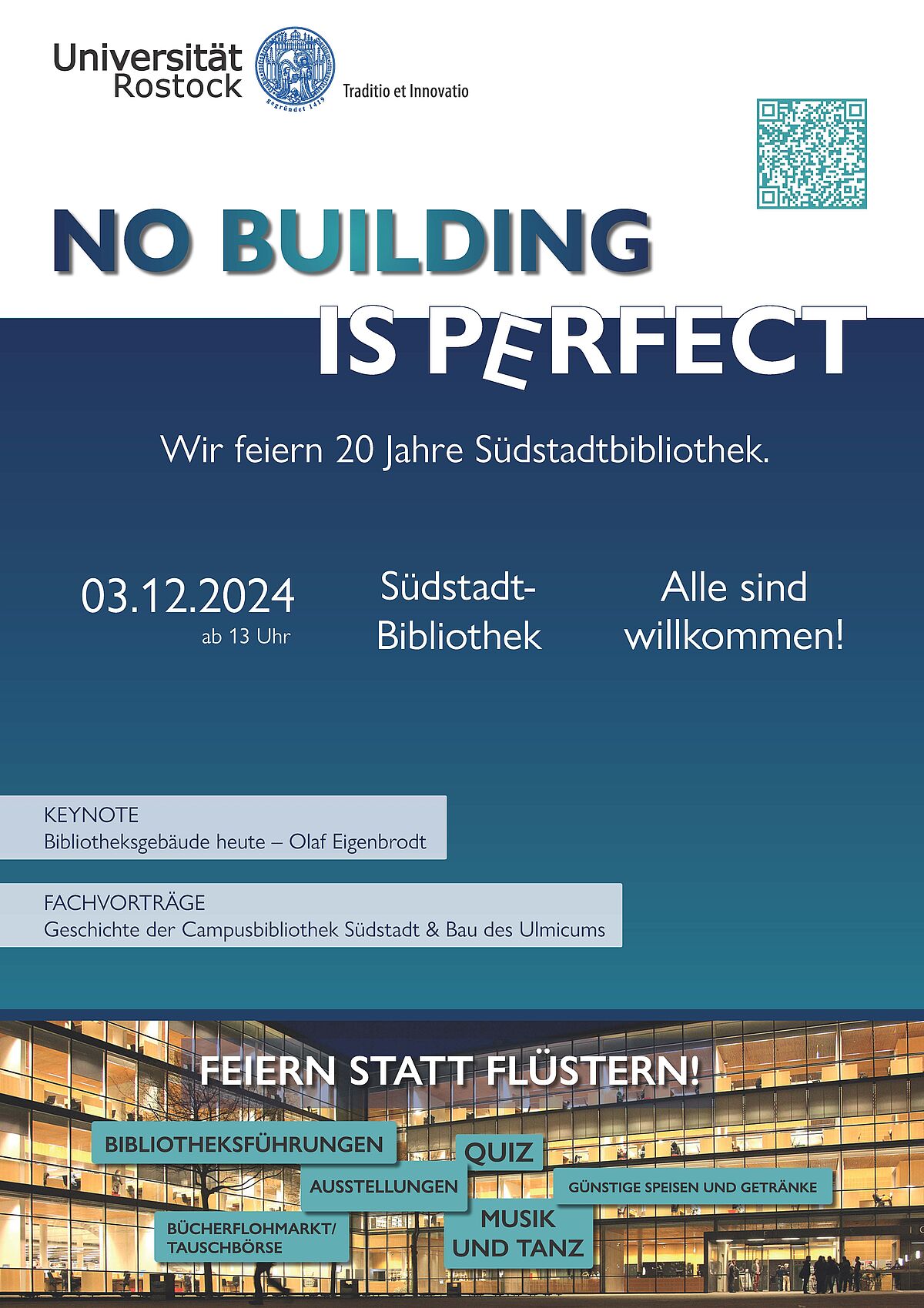 Plakat Jubiläumsfeier Campusbibliothek Südstadt