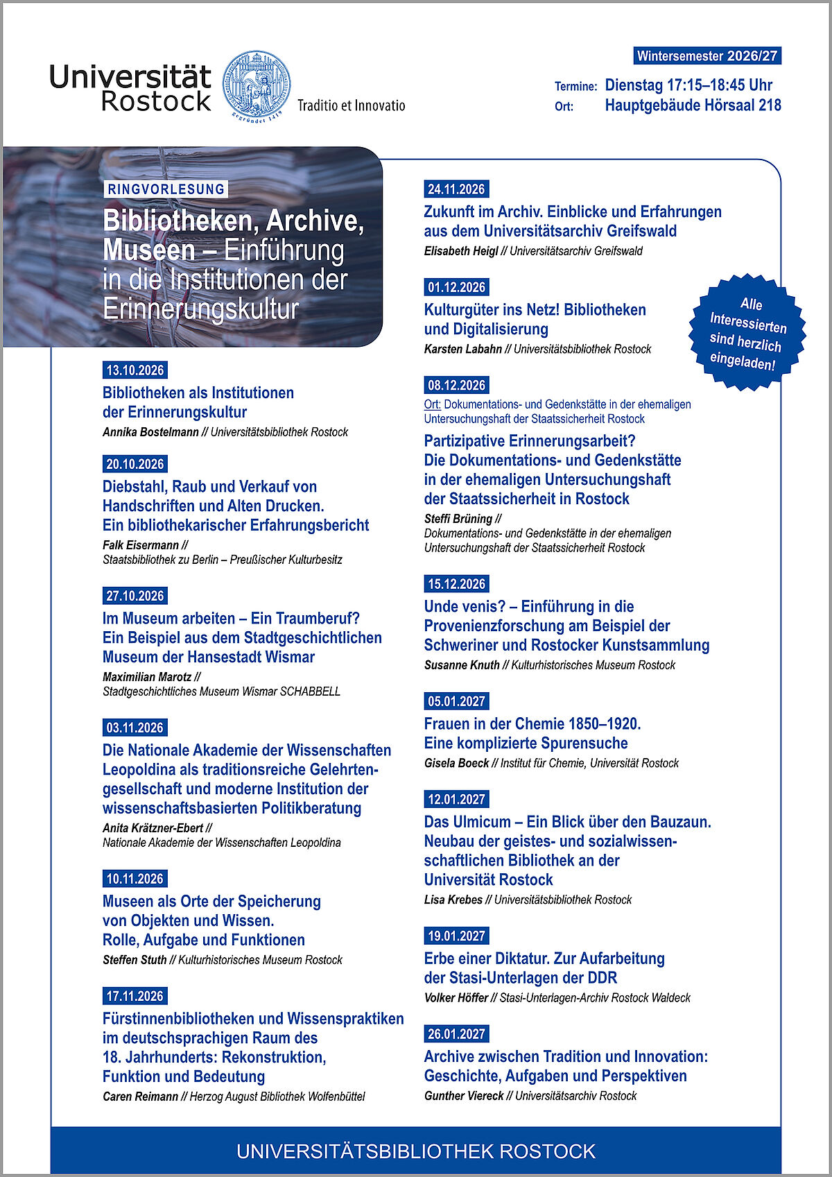 Flyer Ringvorlesung