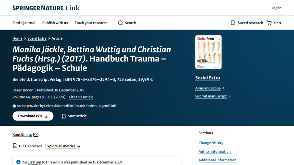 Anzeige Verlagsseite Anzeige Verlagsseite